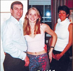 Prince Edward with Underage Victim Virginia Giuffre and Epstein's girlfriend Ghislaine Maxwell